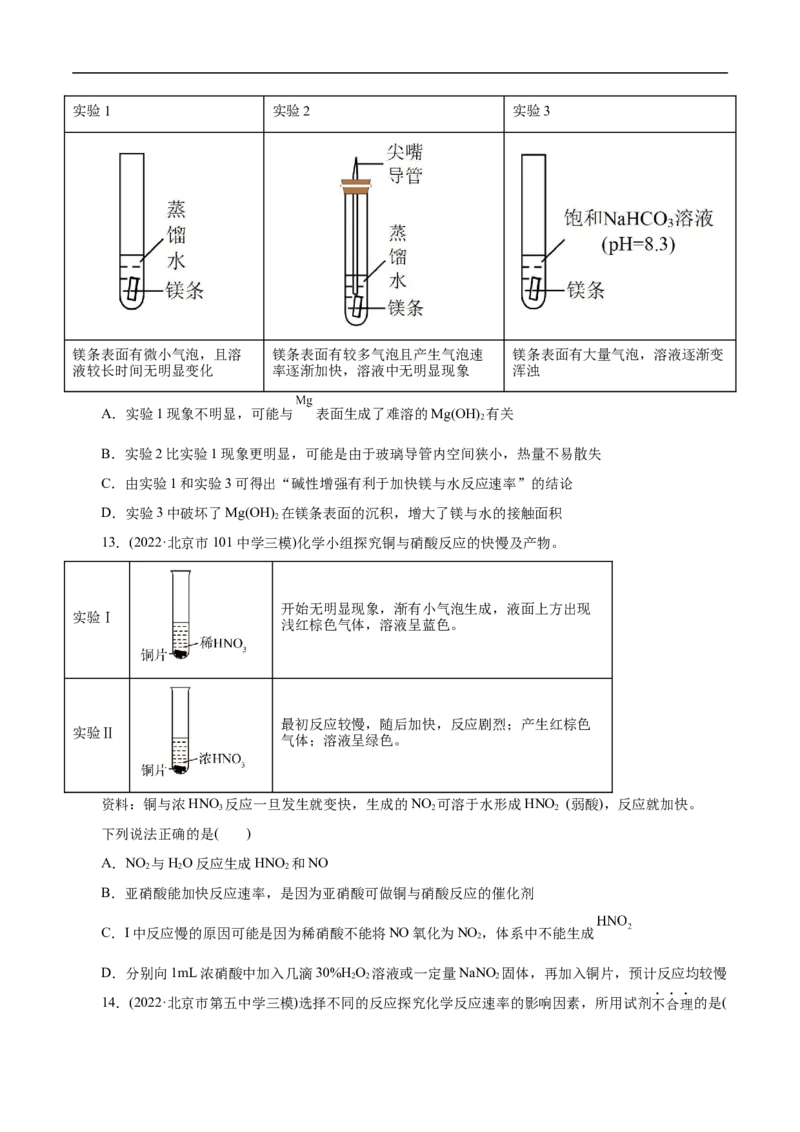 考点21化学反应速率（原卷版）_05高考化学_通用版（老高考）复习资料_2023年复习资料_一轮复习_备战2023年高考化学一轮复习考点帮（全国通用）