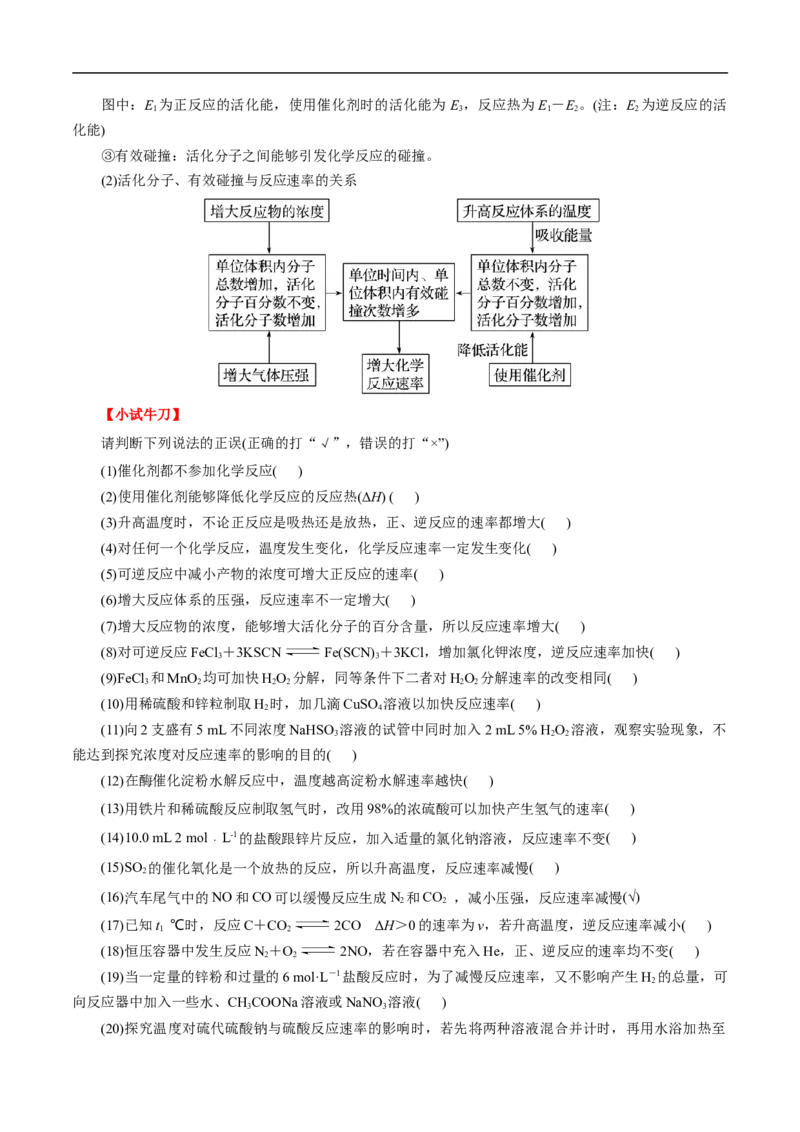 考点21化学反应速率（原卷版）_05高考化学_通用版（老高考）复习资料_2023年复习资料_一轮复习_备战2023年高考化学一轮复习考点帮（全国通用）