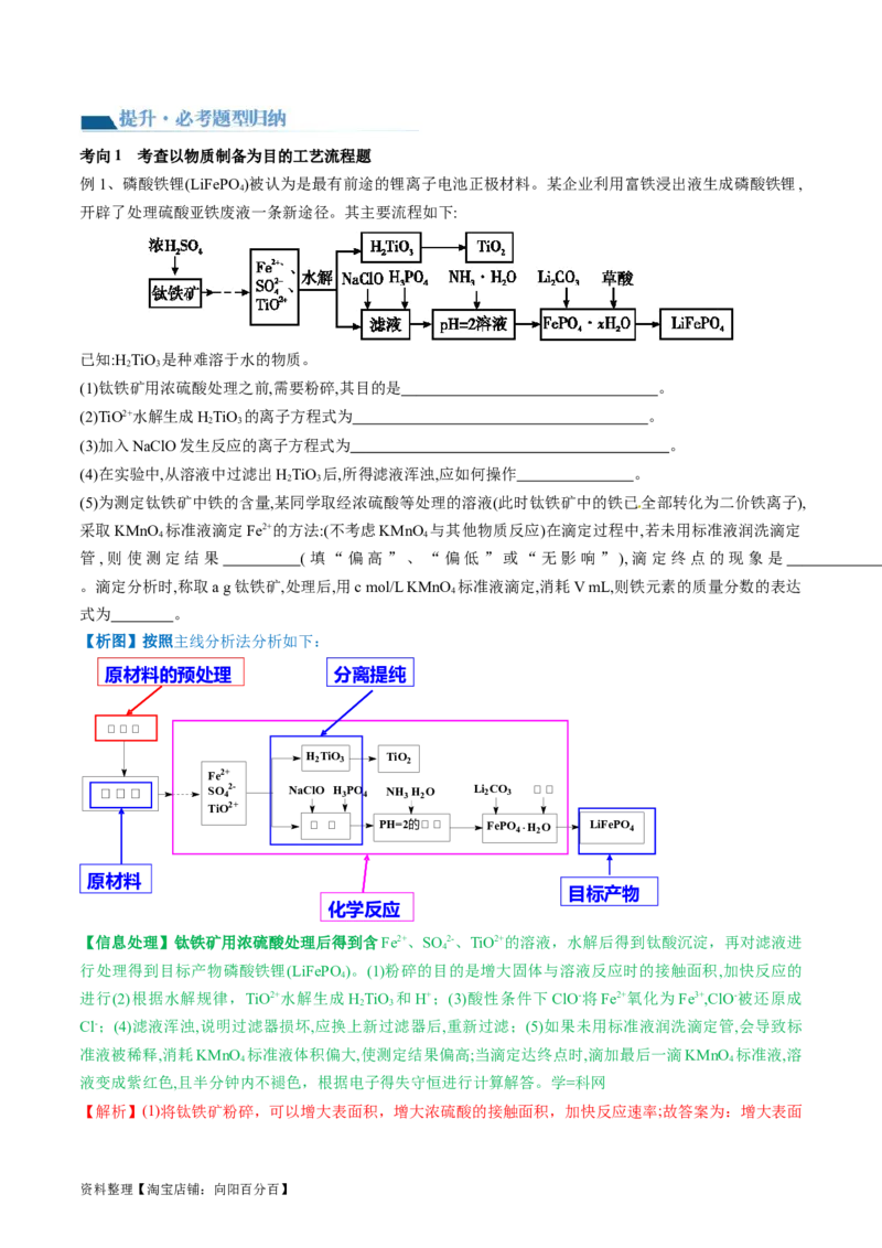 第32讲无机化工流程题的解题策略（讲义）（解析版）_05高考化学_新高考复习资料_2024年新高考资料_一轮复习资料_完2024年高考化学一轮复习讲练测(课件+讲义+练习)（新高考）