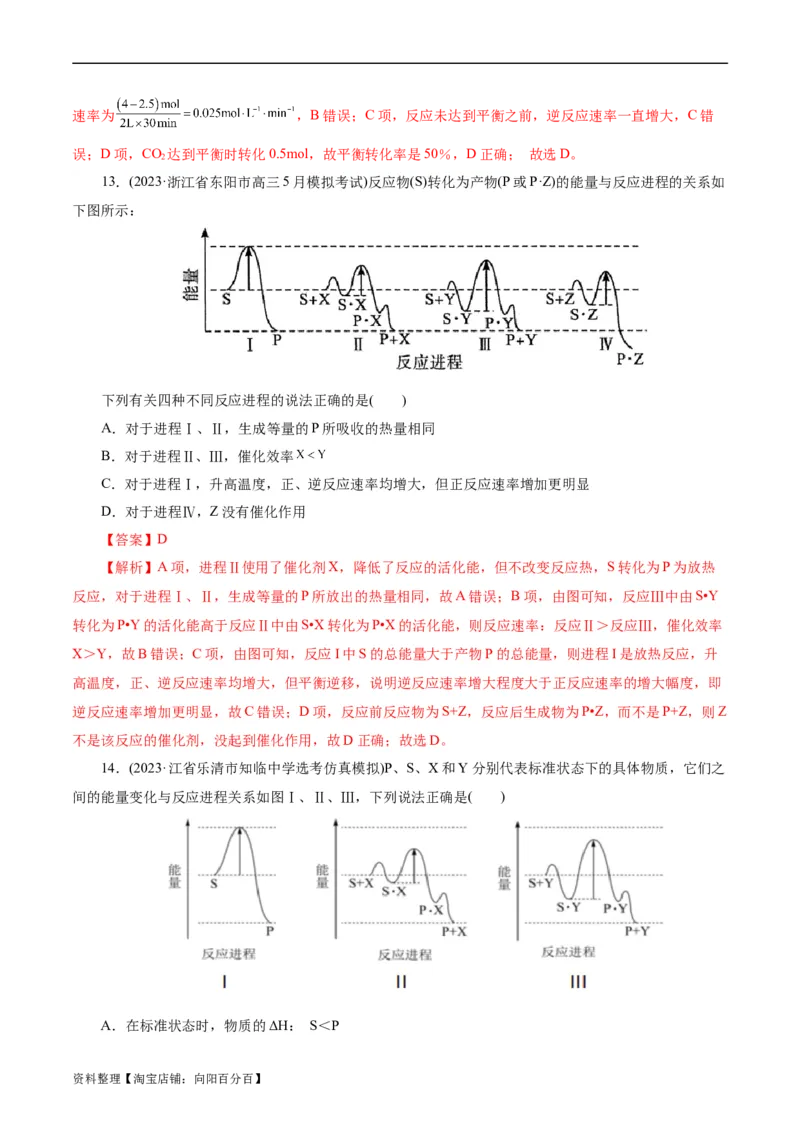 考点21化学反应速率(好题冲关)(解析版)_05高考化学_通用版（老高考）复习资料_2024年复习资料_完备战2024年高考化学一轮复习考点帮（全国通用）