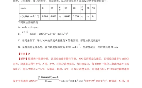 考点21化学反应速率(好题冲关)(解析版)_05高考化学_通用版（老高考）复习资料_2024年复习资料_完备战2024年高考化学一轮复习考点帮（全国通用）