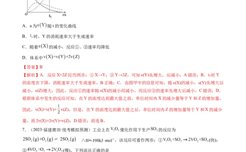 第24讲化学反应速率（练习）（解析版）_05高考化学_2024年新高考资料_1.2024一轮复习_2024年高考化学一轮复习讲练测（新教材新高考）_第24讲化学反应速率（练习）