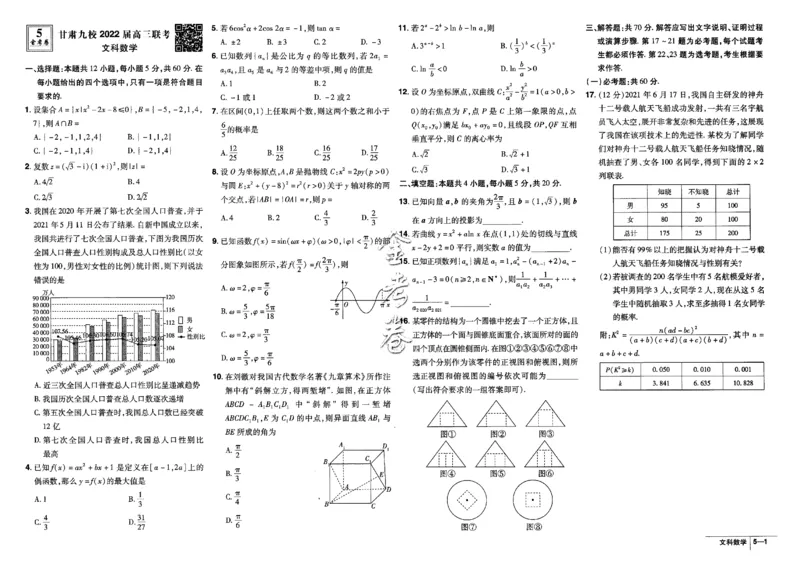 金考卷优秀模拟试卷汇编45套全国乙卷文数_2.2025数学总复习_数学高考模拟题_2023年模拟题_老高考_文数全国乙卷