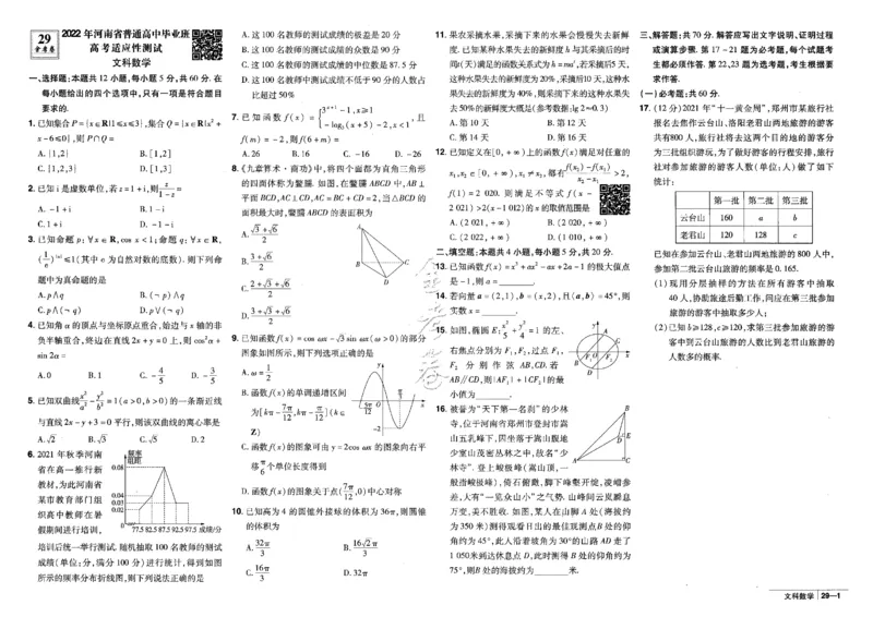 金考卷优秀模拟试卷汇编45套全国乙卷文数_2.2025数学总复习_数学高考模拟题_2023年模拟题_老高考_文数全国乙卷