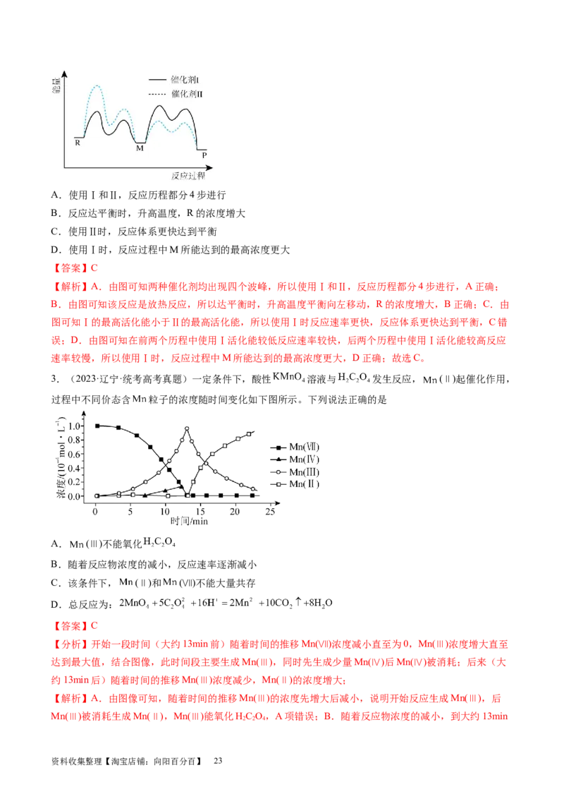 第24讲化学反应速率（讲义）（解析版）_05高考化学_新高考复习资料_2024年新高考资料_一轮复习资料_完2024年高考化学一轮复习讲练测(课件+讲义+练习)（新高考）_讲义+练习