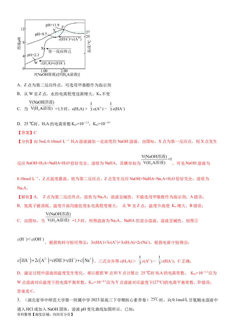 考点3盐类水解（核心考点精讲精练（解析版）_05高考化学_新高考复习资料_2024年新高考资料_一轮复习资料_完备战2024年高考化学一轮复习考点帮（新高考专用）