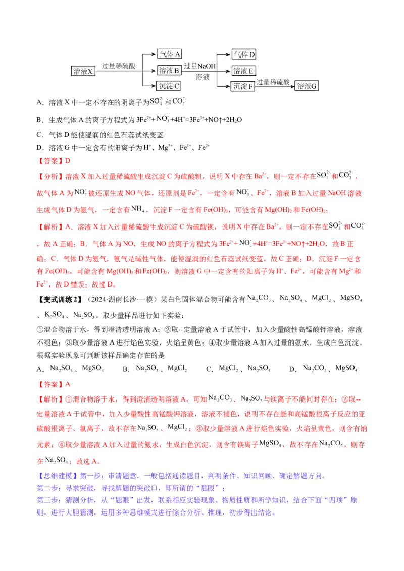 第03讲离子共存、离子的检验与推断（讲义）（解析版）_05高考化学_2025年新高考资料_一轮复习_2025年高考化学一轮复习讲练测（新教材新高考）_第一章物质及其变化