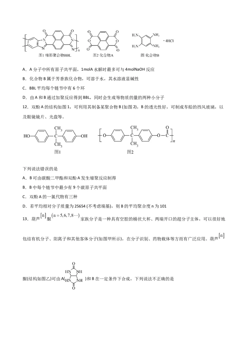 第34讲生物大分子与合成高分子（练）-2024年高考化学大一轮复习精讲精练+专题讲座（原卷版）_05高考化学_2024年新高考资料_1.2024一轮复习