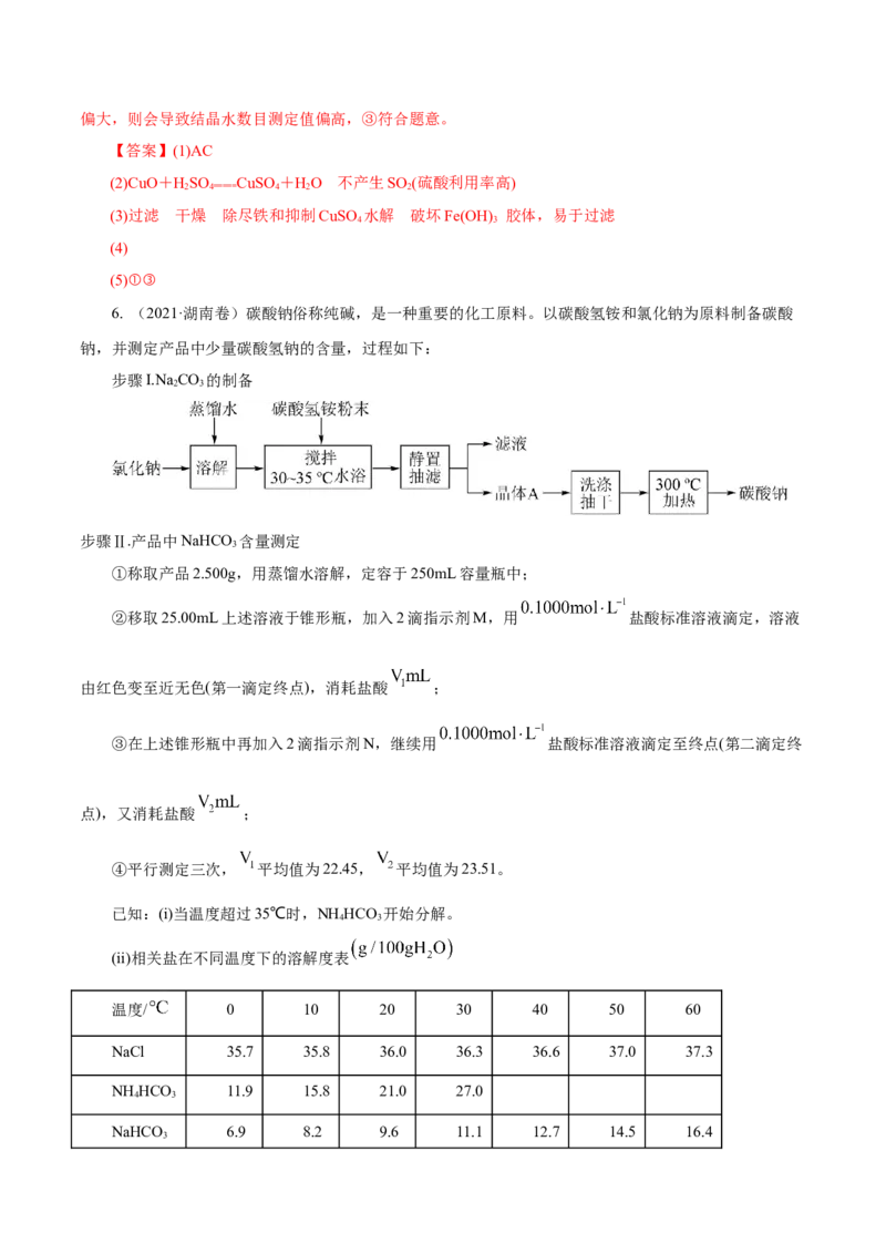 第28讲定性、定量实验（练）-2023年高考化学一轮复习讲练测（新教材新高考）（解析版）_05高考化学_新高考复习资料_2023年新高考资料_一轮复习