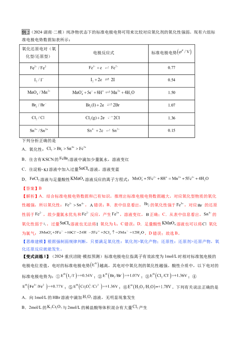 第04讲氧化还原反应的基本概念和规律（讲义）（解析版）_05高考化学_新高考复习资料_2025年新高考资料_上好课2025年高考化学一轮复习讲练测（新教材新高考）_第一章物质及其变化