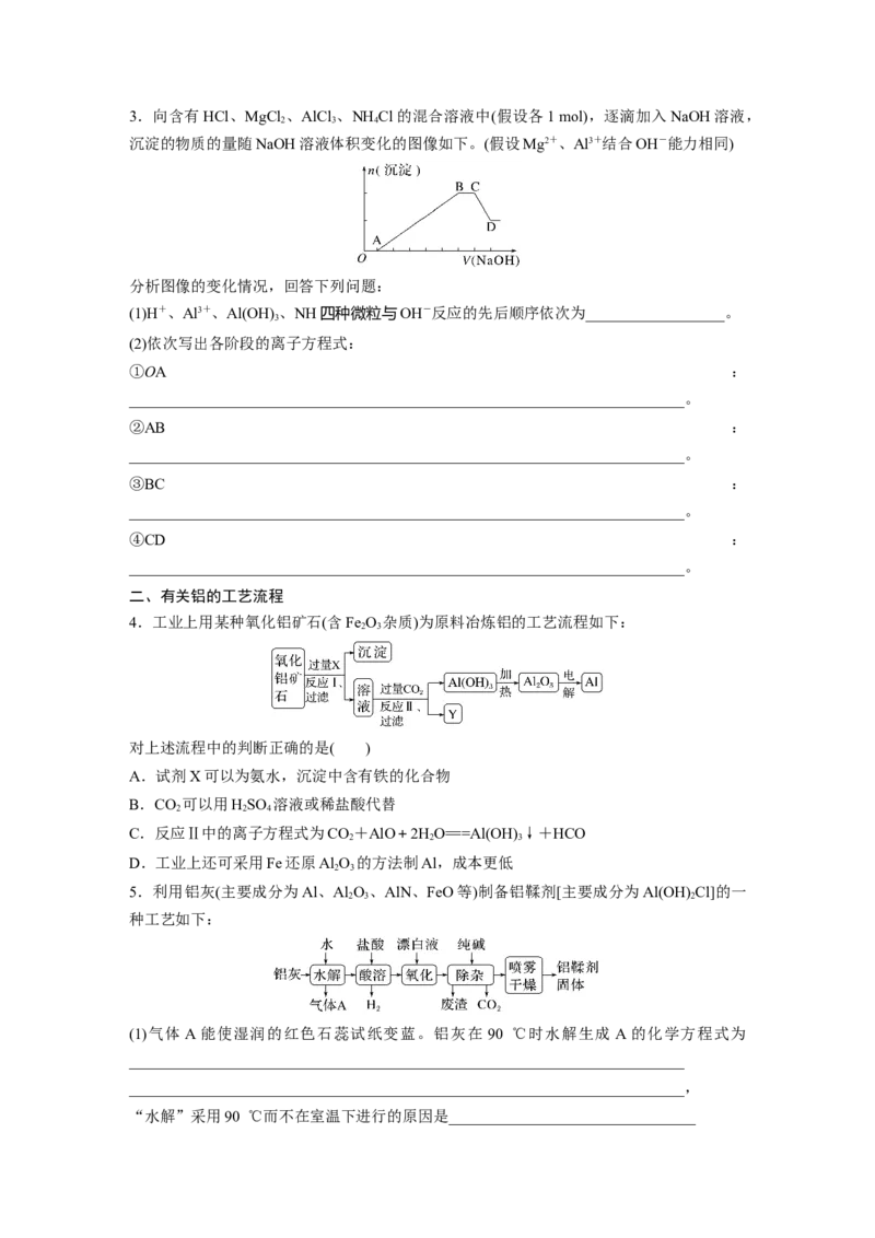 第4章第17讲　铝、镁及其化合物_05高考化学_2024年新高考资料_1.2024一轮复习_2024年高考化学一轮复习讲义（新人教新高考版）_学生版在此文件夹_大一轮复习讲义