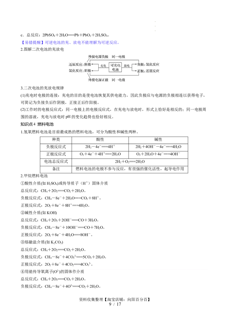 第22讲原电池化学电源（讲义）（原卷版）_05高考化学_新高考复习资料_2024年新高考资料_一轮复习资料_完2024年高考化学一轮复习讲练测(课件+讲义+练习)（新高考）_讲义+练习