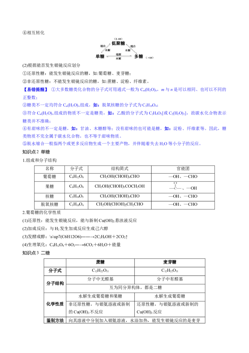 第40讲生物大分子合成高分子（讲义）（原卷版）_05高考化学_新高考复习资料_2024年新高考资料_一轮复习资料_完2024年高考化学一轮复习讲练测(课件+讲义+练习)（新高考）_讲义+练习