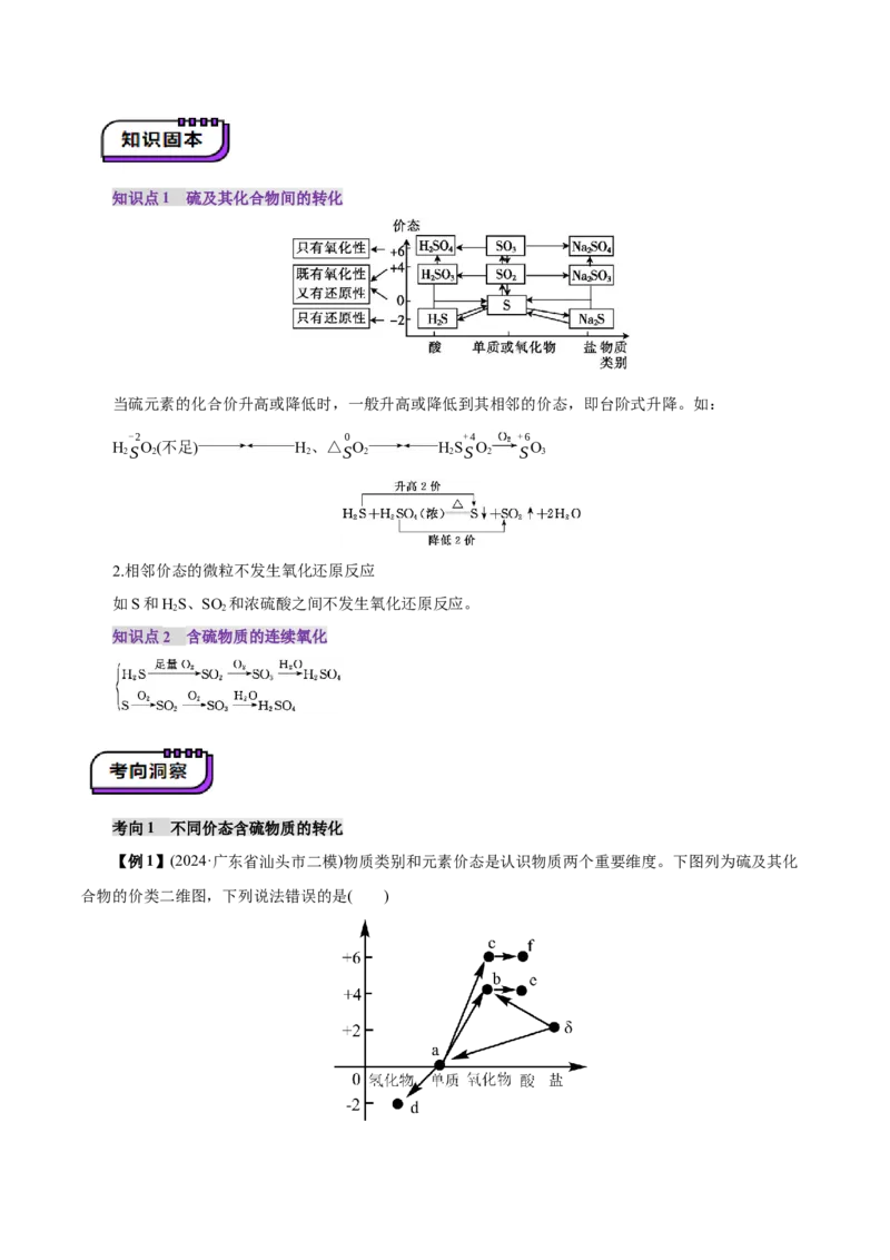 第02讲硫及其重要化合物(讲义)(解析版)_05高考化学_2025年新高考资料_一轮复习_2025年高考化学一轮复习讲练测（新教材新高考）_第四章非金属及其化合物
