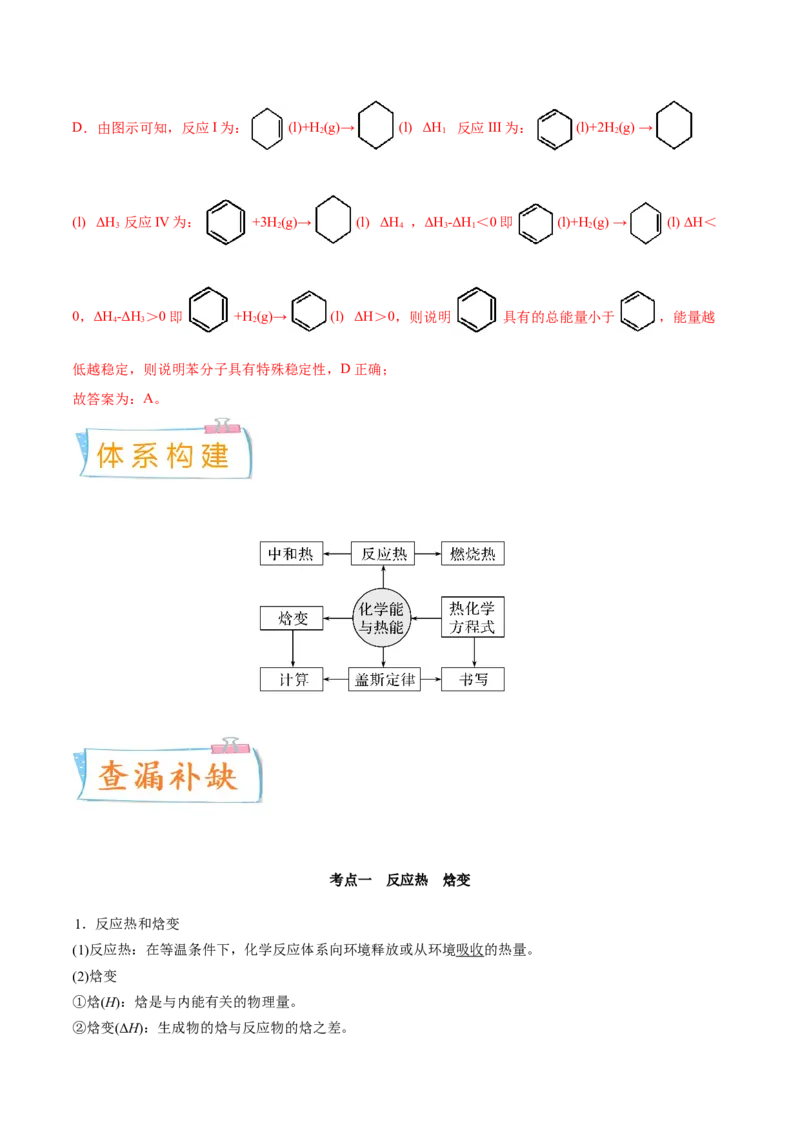 考向19化学反应的热效应-备战2023年高考化学一轮复习考点微专题（新高考地区专用）_05高考化学_新高考复习资料_2023年新高考资料_一轮复习