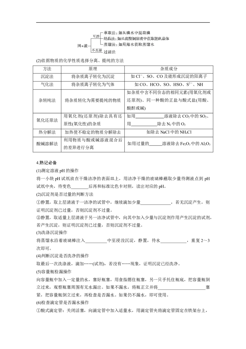 第1部分专题突破　专题17典型实验装置及化学实验基本操作_05高考化学_通用版（老高考）复习资料_2023年复习资料_二轮复习_2023年高考化学二轮复习讲义+课件（全国版）_学生版