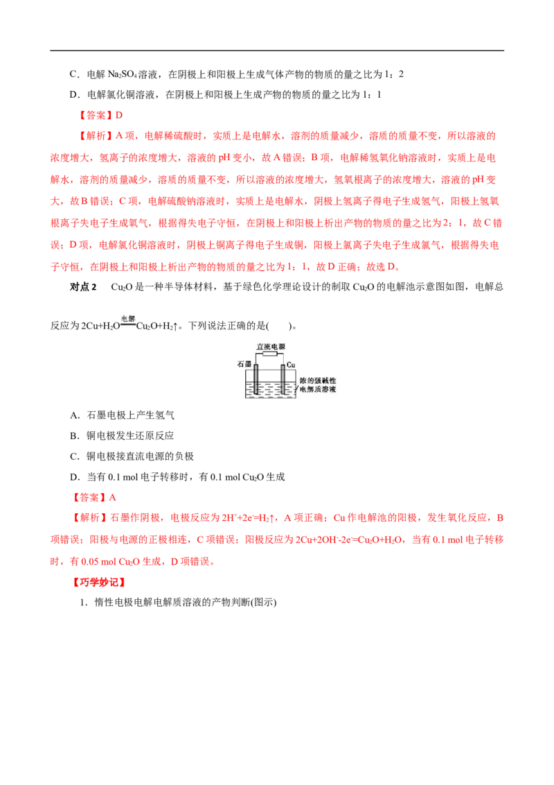 考点19电解池（解析版）_05高考化学_通用版（老高考）复习资料_2023年复习资料_一轮复习_备战2023年高考化学一轮复习考点帮（全国通用）