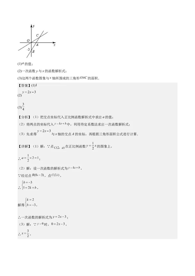 第十九章一次函数（知识归纳+11题型突破）（教师版）_初中数学_八年级数学下册（人教版）_知识点汇总-U105_2024版