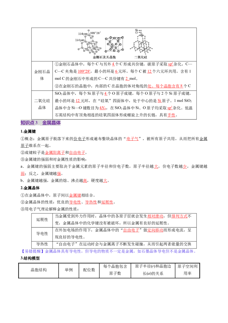 第04讲晶体结构与性质（讲义）（解析版）_05高考化学_2025年新高考资料_一轮复习_2025年高考化学一轮复习讲练测（新教材新高考）_第五章物质结构与性质元素周期律