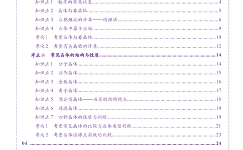 第04讲晶体结构与性质（讲义）（解析版）_05高考化学_2025年新高考资料_一轮复习_2025年高考化学一轮复习讲练测（新教材新高考）_第五章物质结构与性质元素周期律