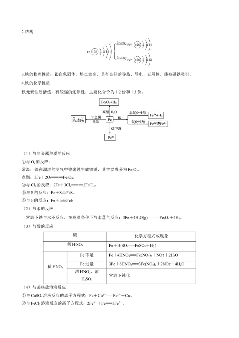 第09讲铁及其重要化合物（讲）-2023年高考化学一轮复习讲练测（全国通用）（原卷版）_05高考化学_通用版（老高考）复习资料_2023年复习资料_一轮复习