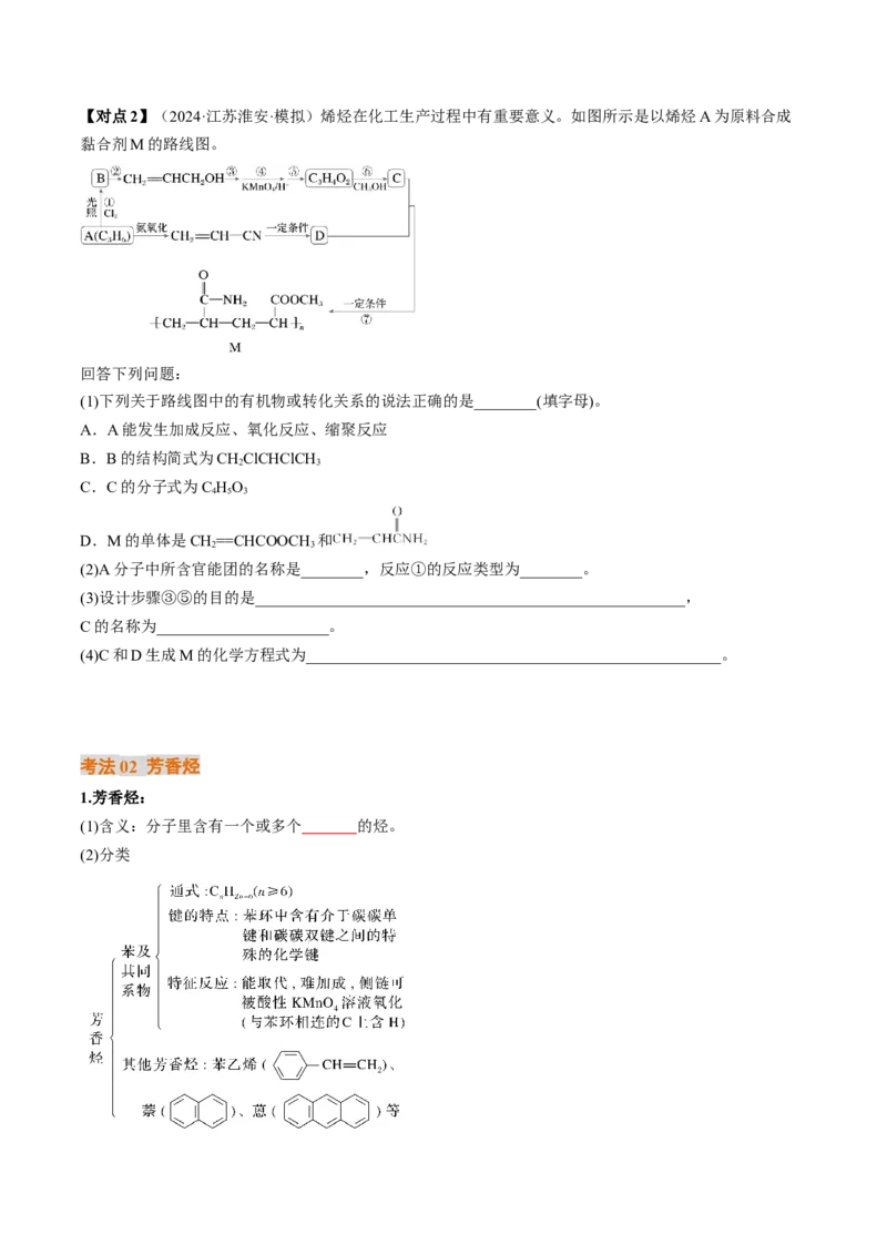 考点35烃（核心考点精讲精练）-备战2025年高考化学一轮复习考点帮（新高考通用）（原卷版）_05高考化学_2025年新高考资料_一轮复习_备战2025年高考化学一轮复习考点帮