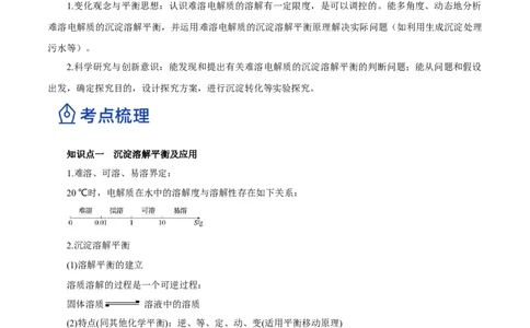 第24讲沉淀溶解平衡（讲）-2023年高考化学一轮复习讲练测（原卷版）_05高考化学_新高考复习资料_2023年新高考资料_一轮复习_2023年高考化学一轮复习讲练测（新教材新高考）