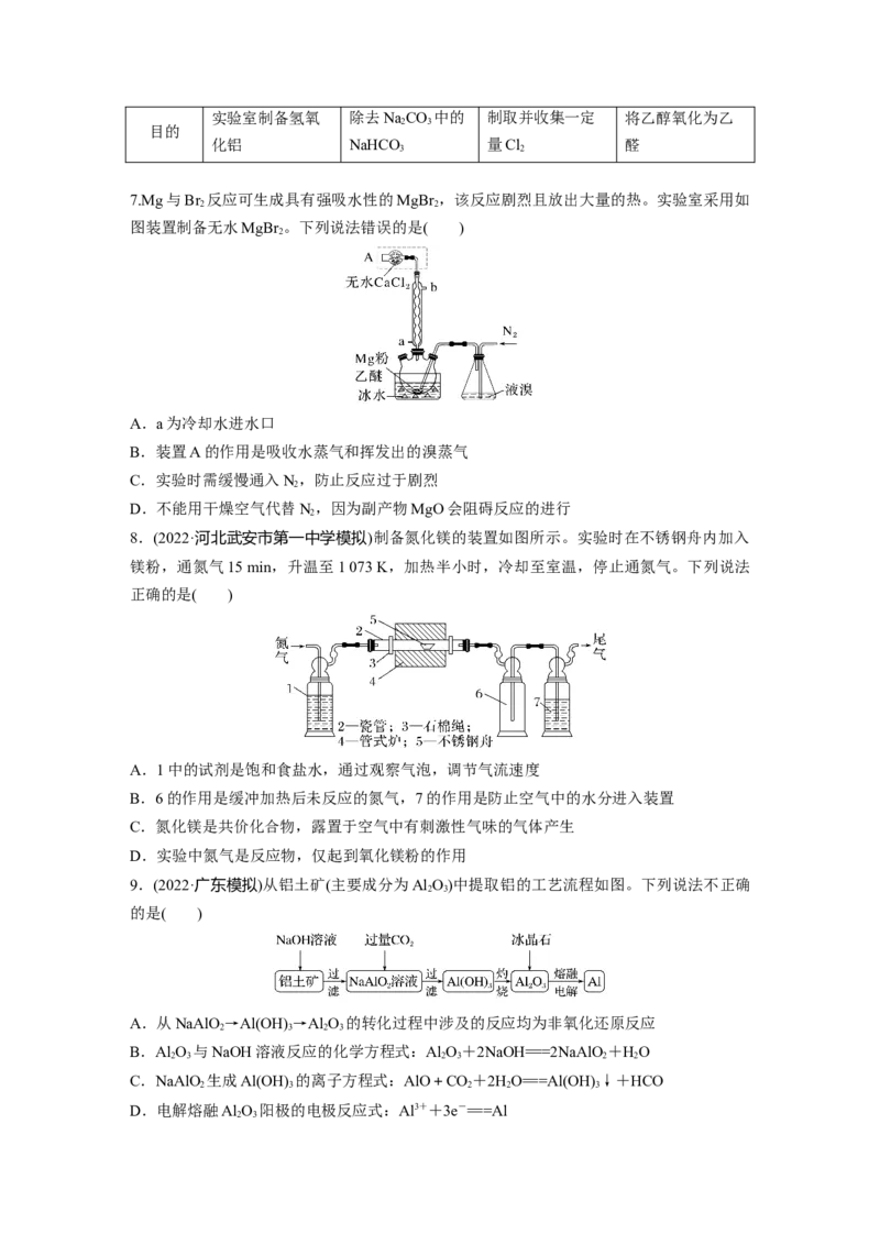 第4章第17练　铝、镁及其化合物_05高考化学_2024年新高考资料_1.2024一轮复习_2024年高考化学一轮复习讲义（新人教新高考版）_学生版在此文件夹_一轮复习71练