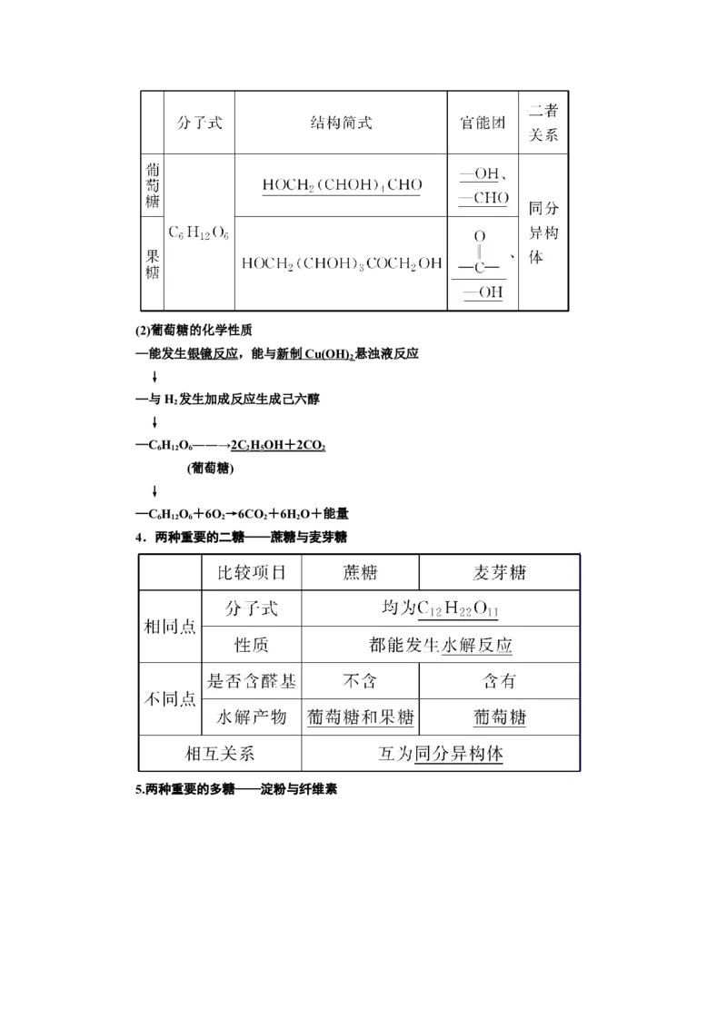 第4讲基本营养物质　有机高分子化合物（教案）_05高考化学_新高考复习资料_2022年新高考资料_2022届一轮复习讲练结合_第十二章有机化学基础_第4讲基本营养物质　有机高分子化合物