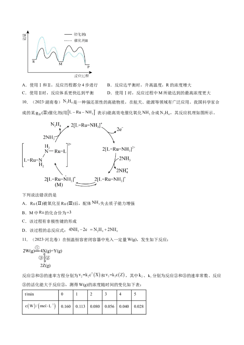 考点25化学反应速率及其影响因素（核心考点精讲精练）-备战2025年高考化学一轮复习考点帮（新高考通用）（原卷版）_05高考化学_2025年新高考资料_一轮复习
