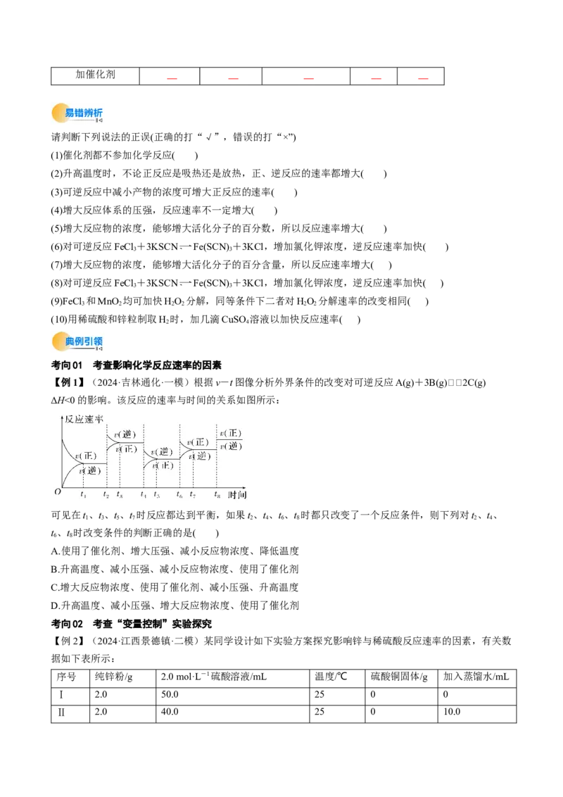 考点25化学反应速率及其影响因素（核心考点精讲精练）-备战2025年高考化学一轮复习考点帮（新高考通用）（原卷版）_05高考化学_2025年新高考资料_一轮复习