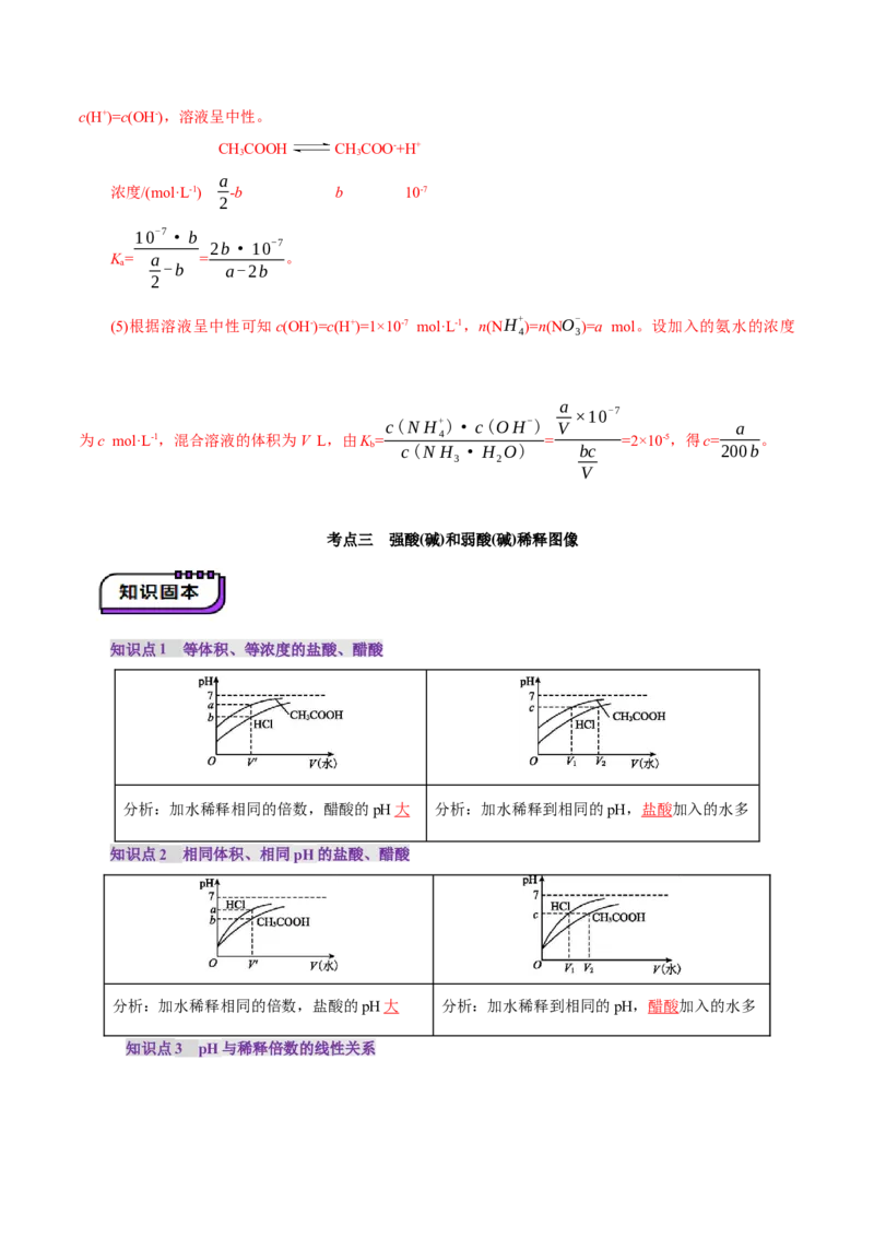 第01讲电离平衡(讲义)(解析版)_05高考化学_2025年新高考资料_一轮复习_2025年高考化学一轮复习讲练测（新教材新高考）_第八章水溶液中的离子反应与平衡