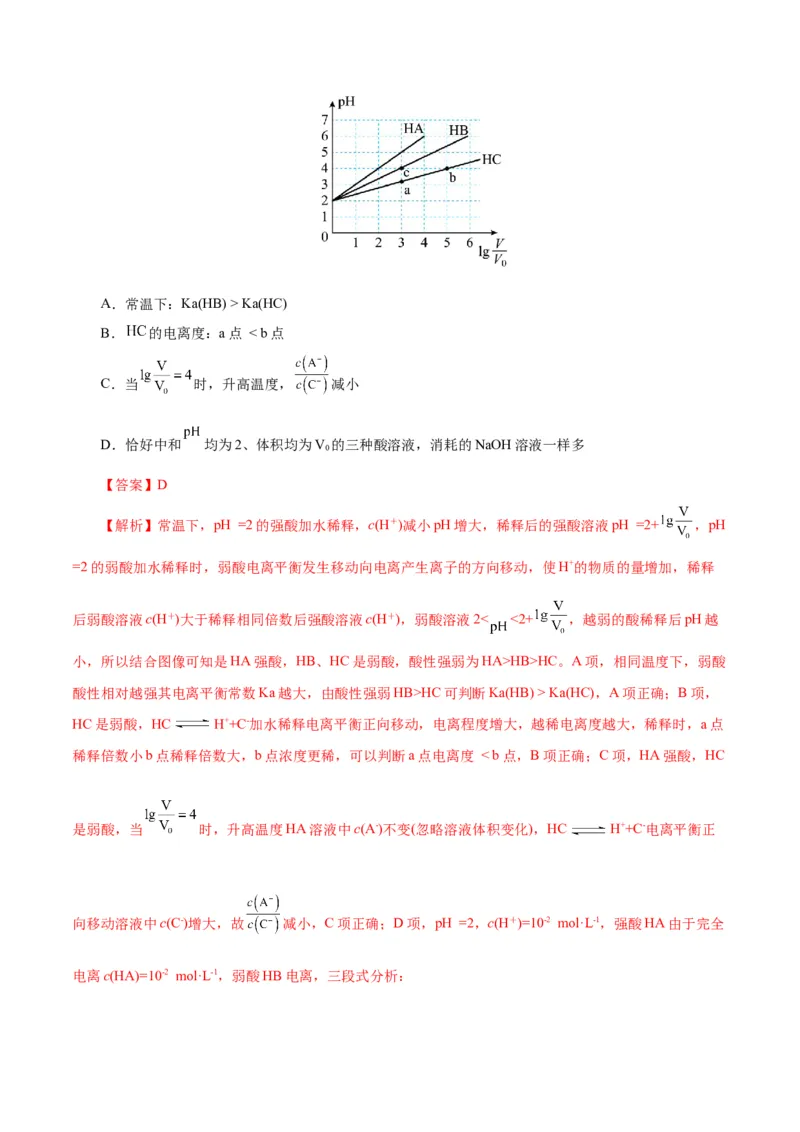 第01讲电离平衡(讲义)(解析版)_05高考化学_2025年新高考资料_一轮复习_2025年高考化学一轮复习讲练测（新教材新高考）_第八章水溶液中的离子反应与平衡
