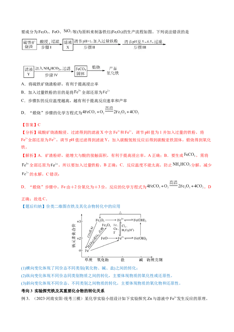 第10讲铁及其重要化合物（讲义）（解析版）_05高考化学_2024年新高考资料_1.2024一轮复习_2024年高考化学一轮复习讲练测（新教材新高考）
