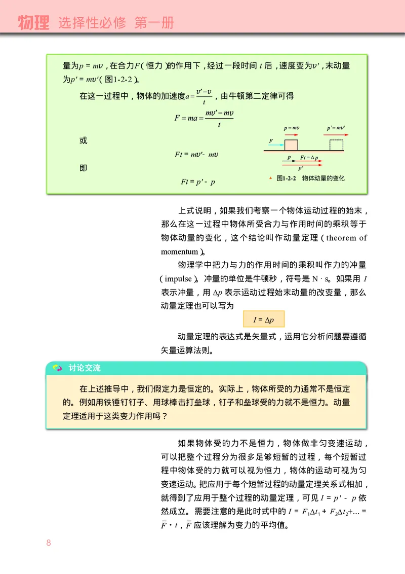 普通高中教科书&middot;物理选择性必修第一册_高中全套电子教材及答案。_01高中电子教材全套_物理_教科版_高中年级_选择性必修第一册