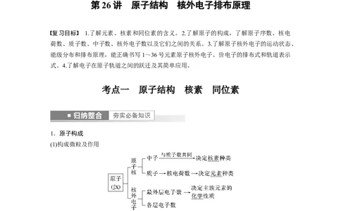 第5章第26讲　原子结构　核外电子排布原理---2023年高考化学一轮复习（新高考）_05高考化学_新高考复习资料_2023年新高考资料_一轮复习_2023年新高考大一轮复习讲义