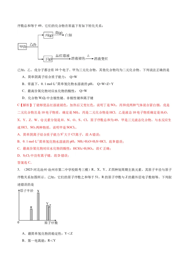 考点19化学键（核心考点精讲精练）-备战2024年高考化学一轮复习考点帮（新高考专用）（教师版）_05高考化学_新高考复习资料_2024年新高考资料_一轮复习资料