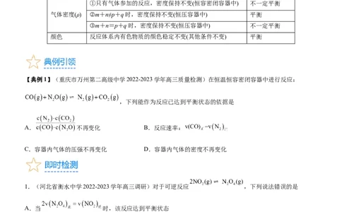 考点2化学平衡（核心考点精讲精练）-备战2024年高考化学一轮复习考点帮（新高考专用）（原卷版）_05高考化学_新高考复习资料_2024年新高考资料_一轮复习资料