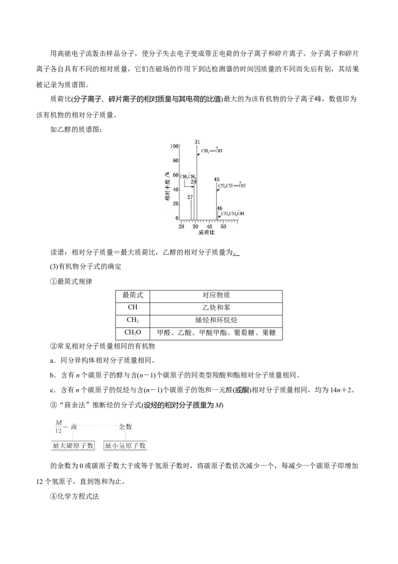 考向29有机化合物的结构特点与研究方法-备战2023年高考化学一轮复习考点微专题（新高考地区专用）_05高考化学_新高考复习资料_2023年新高考资料_一轮复习