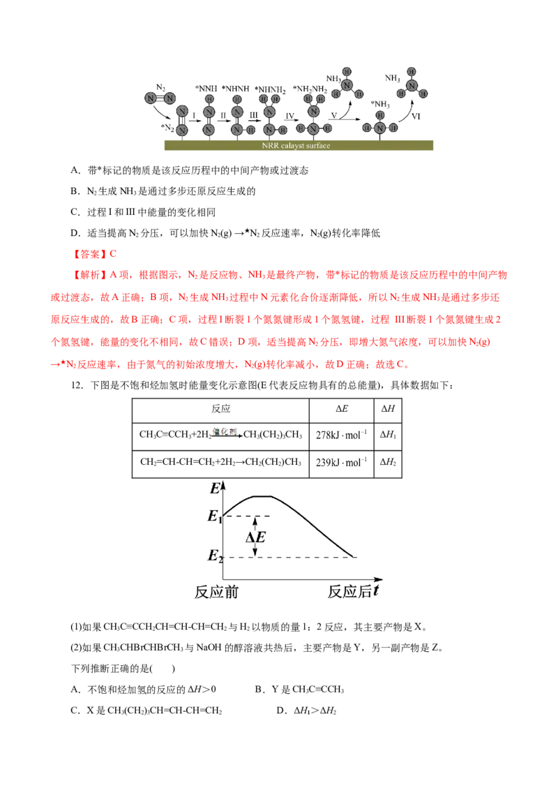 第24练反应热-2023年高考化学一轮复习小题多维练（解析版）_05高考化学_新高考复习资料_2023年新高考资料_一轮复习_2023年新高考化学一轮复习小题多维练