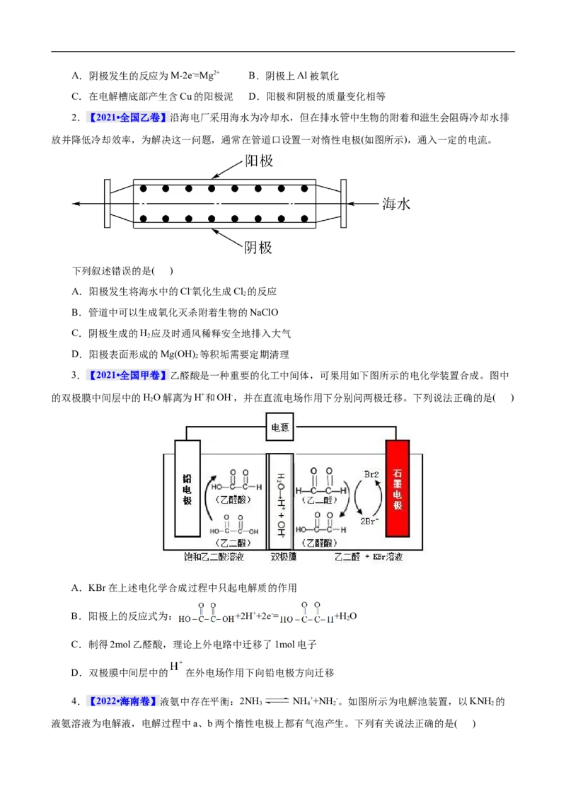 考点19电解池（原卷版）_05高考化学_通用版（老高考）复习资料_2023年复习资料_一轮复习_备战2023年高考化学一轮复习考点帮（全国通用）