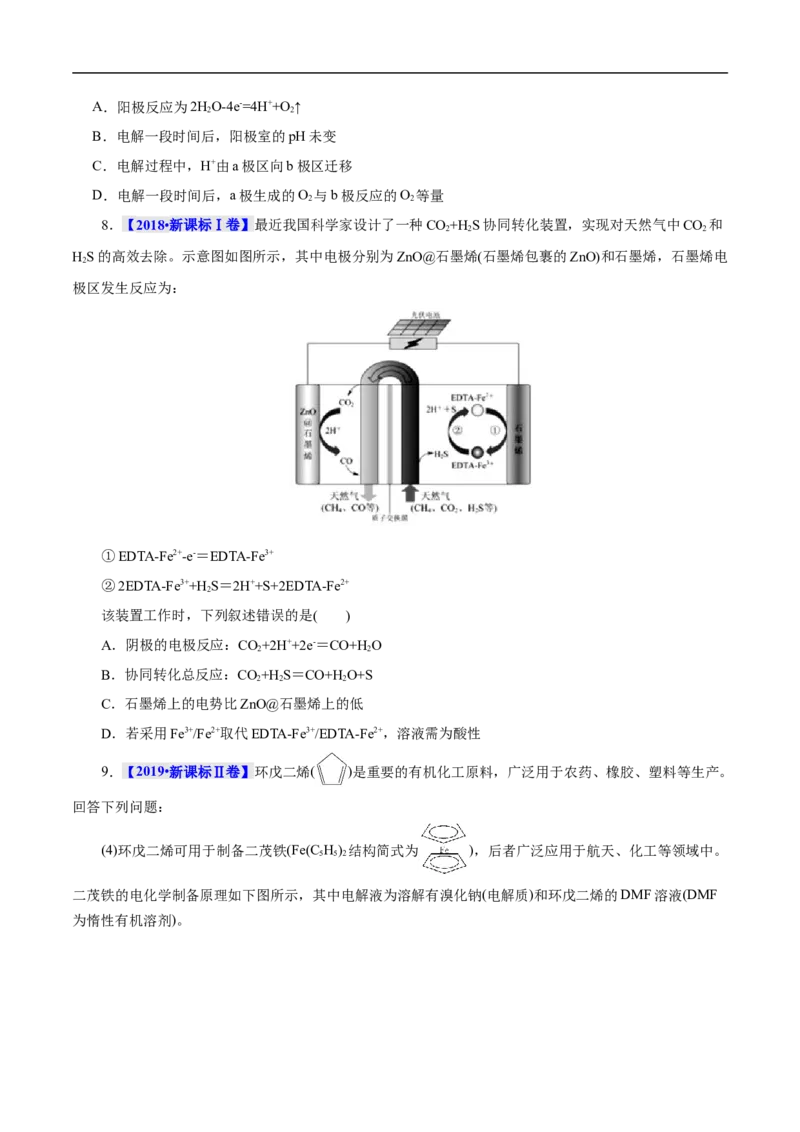 考点19电解池（原卷版）_05高考化学_通用版（老高考）复习资料_2023年复习资料_一轮复习_备战2023年高考化学一轮复习考点帮（全国通用）
