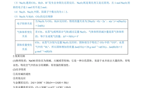 第07讲钠及其重要化合物（讲）-2023年高考化学一轮复习讲练测（全国通用）（原卷版）_05高考化学_通用版（老高考）复习资料_2023年复习资料_一轮复习