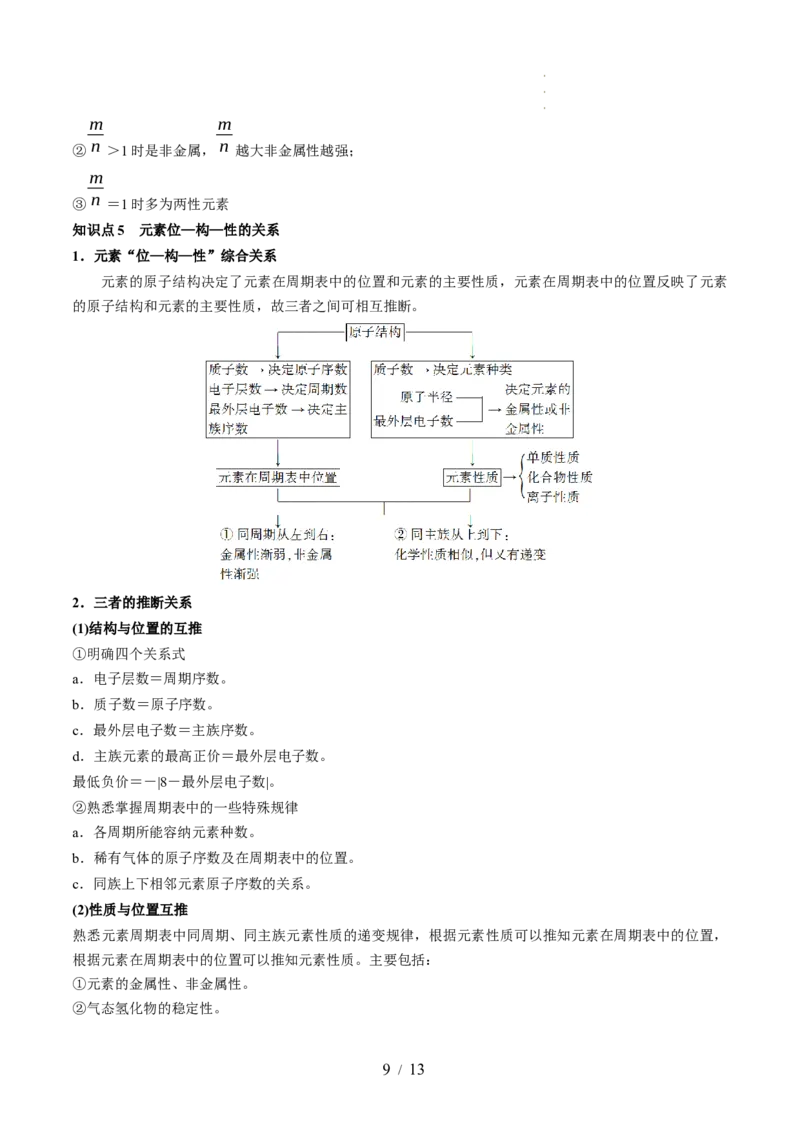 第17讲元素周期律元素周期表（讲义）（原卷版）_05高考化学_新高考复习资料_2024年新高考资料_一轮复习资料_完2024年高考化学一轮复习讲练测(课件+讲义+练习)（新高考）_讲义+练习