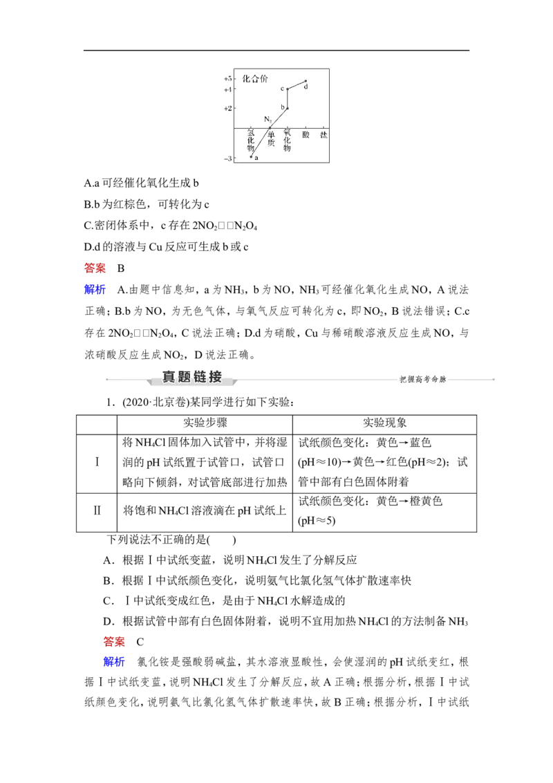 第4讲　氮及其重要化合物_05高考化学_通用版（老高考）复习资料_2023年复习资料_一轮复习_2023年高考化学一轮复习讲义+课件（全国版）_2023年高考化学一轮复习讲义（全国版）