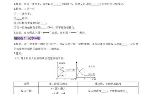 第02讲化学平衡状态、化学平衡的移动（讲义）（原卷版）_05高考化学_2025年新高考资料_一轮复习_2025年高考化学一轮复习讲练测（新教材新高考）_第七章化学反应速率与化学平衡