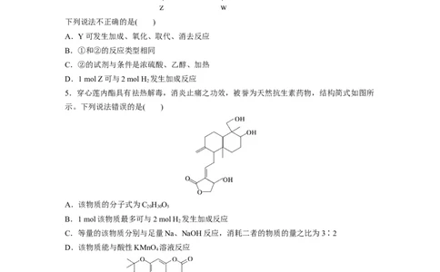 第10章热点强化24　多官能团有机物的结构与性质_05高考化学_2024年新高考资料_1.2024一轮复习_2024年高考化学一轮复习讲义（新人教新高考版）_学生版在此文件夹_大一轮复习讲义