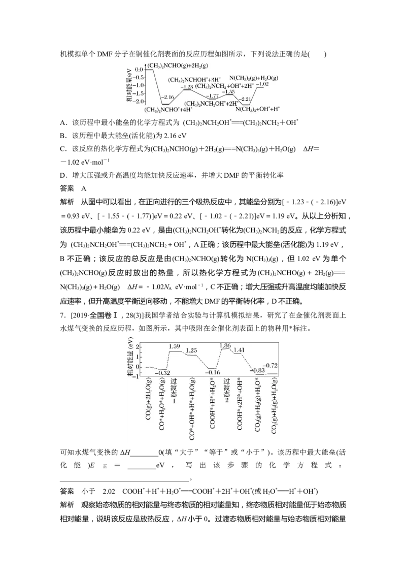 第7章第40讲　热点强化12　化学反应历程、机理的分析应用---2023年高考化学一轮复习（新高考）_05高考化学_新高考复习资料_2023年新高考资料_一轮复习_2023年新高考大一轮复习讲义