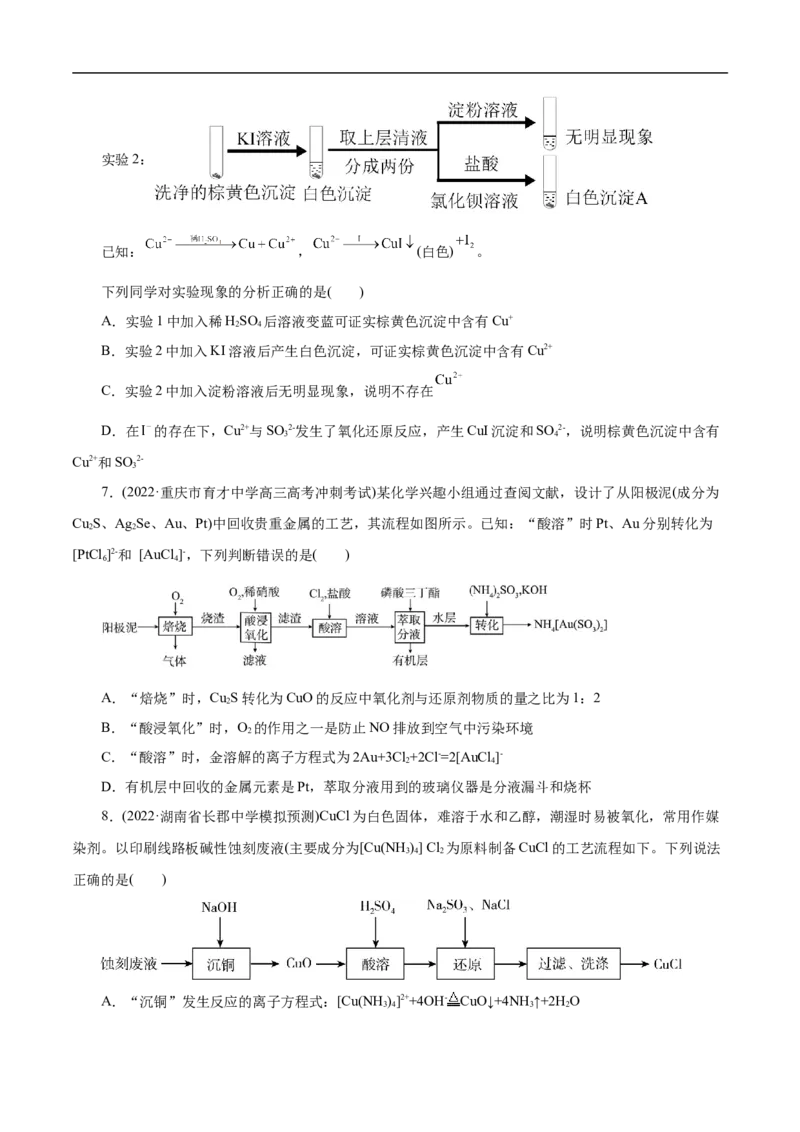考点16铜及其金属材料（原卷版）_05高考化学_通用版（老高考）复习资料_2023年复习资料_一轮复习_备战2023年高考化学一轮复习考点帮（全国通用）