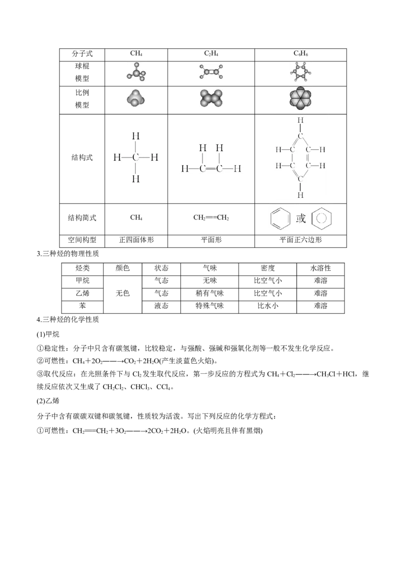 第30讲常见的烃&mdash;&mdash;甲烷、乙烯、苯（讲）-2023年高考化学一轮复习讲练测（全国通用）（解析版）_05高考化学_通用版（老高考）复习资料_2023年复习资料_一轮复习